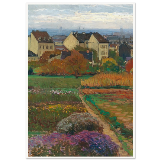 Döbling Wien Art Print | Carl Moll - Framed Poster - 30x40 cm / 12x16″ - Black frame