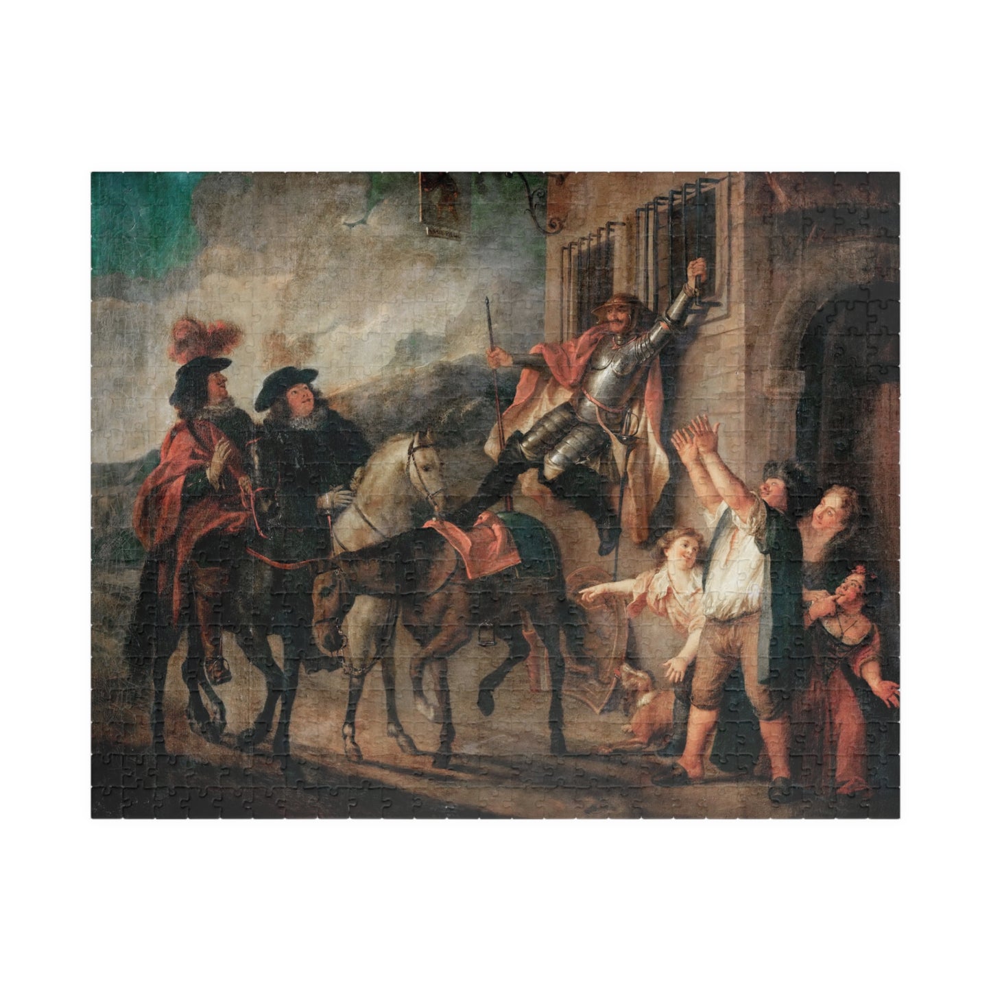 Don Quixote strapped to a window Puzzle | Charles-Antoine Coypel - - 252 pcs (Horizontal) - 