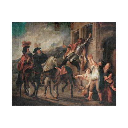 Don Quixote strapped to a window Puzzle | Charles-Antoine Coypel - - 252 pcs (Horizontal) - 