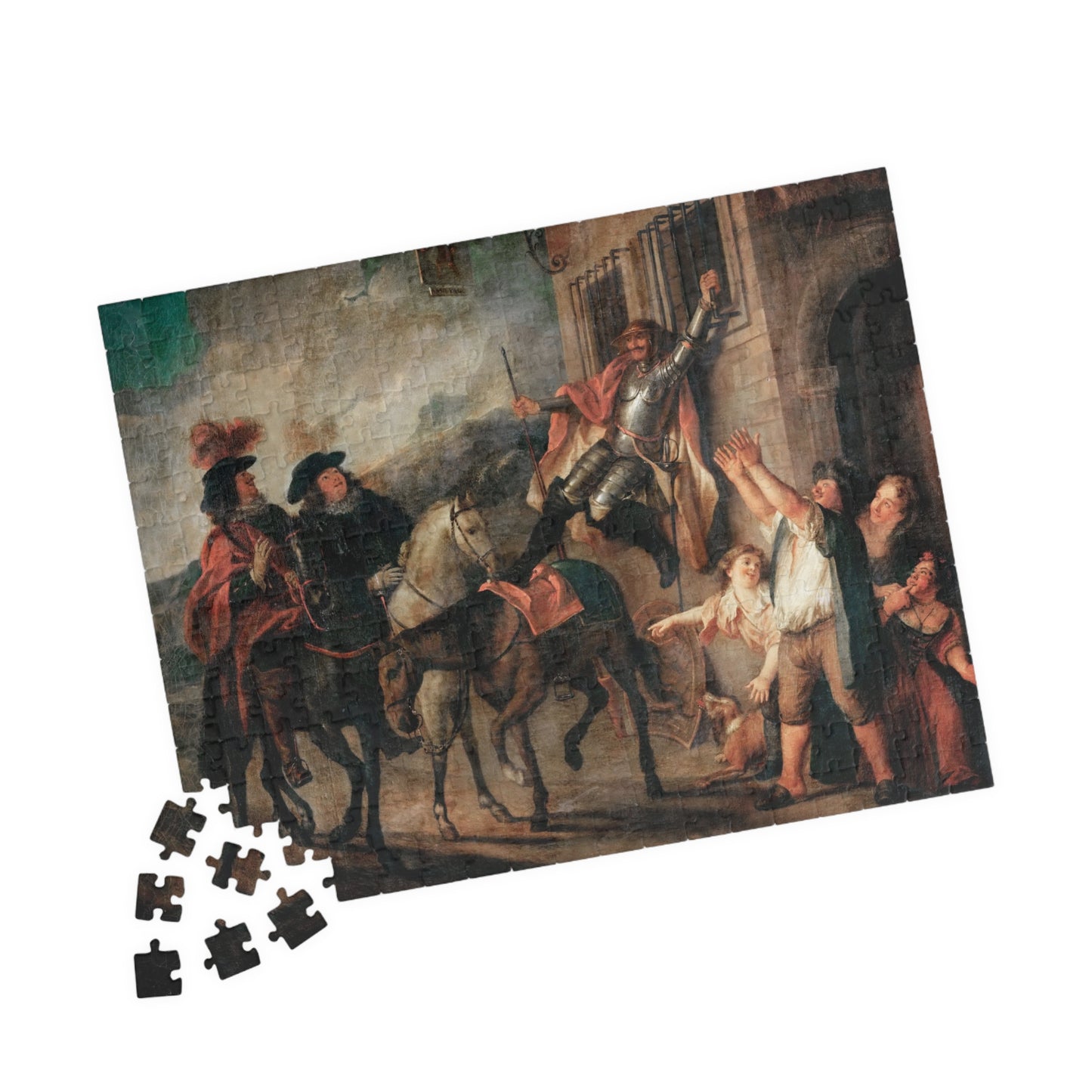 Don Quixote strapped to a window Puzzle | Charles-Antoine Coypel - - 252 pcs (Horizontal) - 