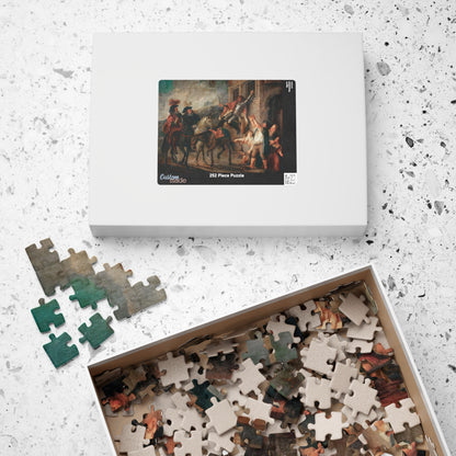 Don Quixote strapped to a window Puzzle | Charles-Antoine Coypel - - 252 pcs (Horizontal) - 