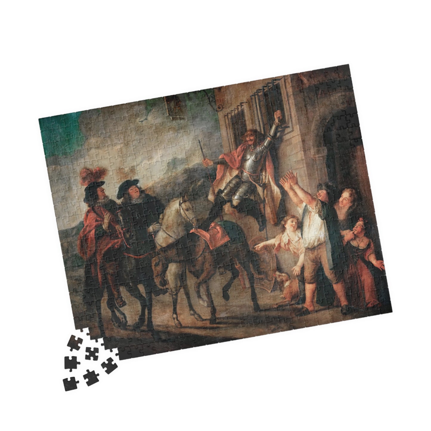 Don Quixote strapped to a window Puzzle | Charles-Antoine Coypel - - 252 pcs (Horizontal) - 