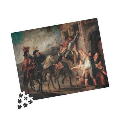 Don Quixote strapped to a window Puzzle | Charles-Antoine Coypel - - 252 pcs (Horizontal) - 