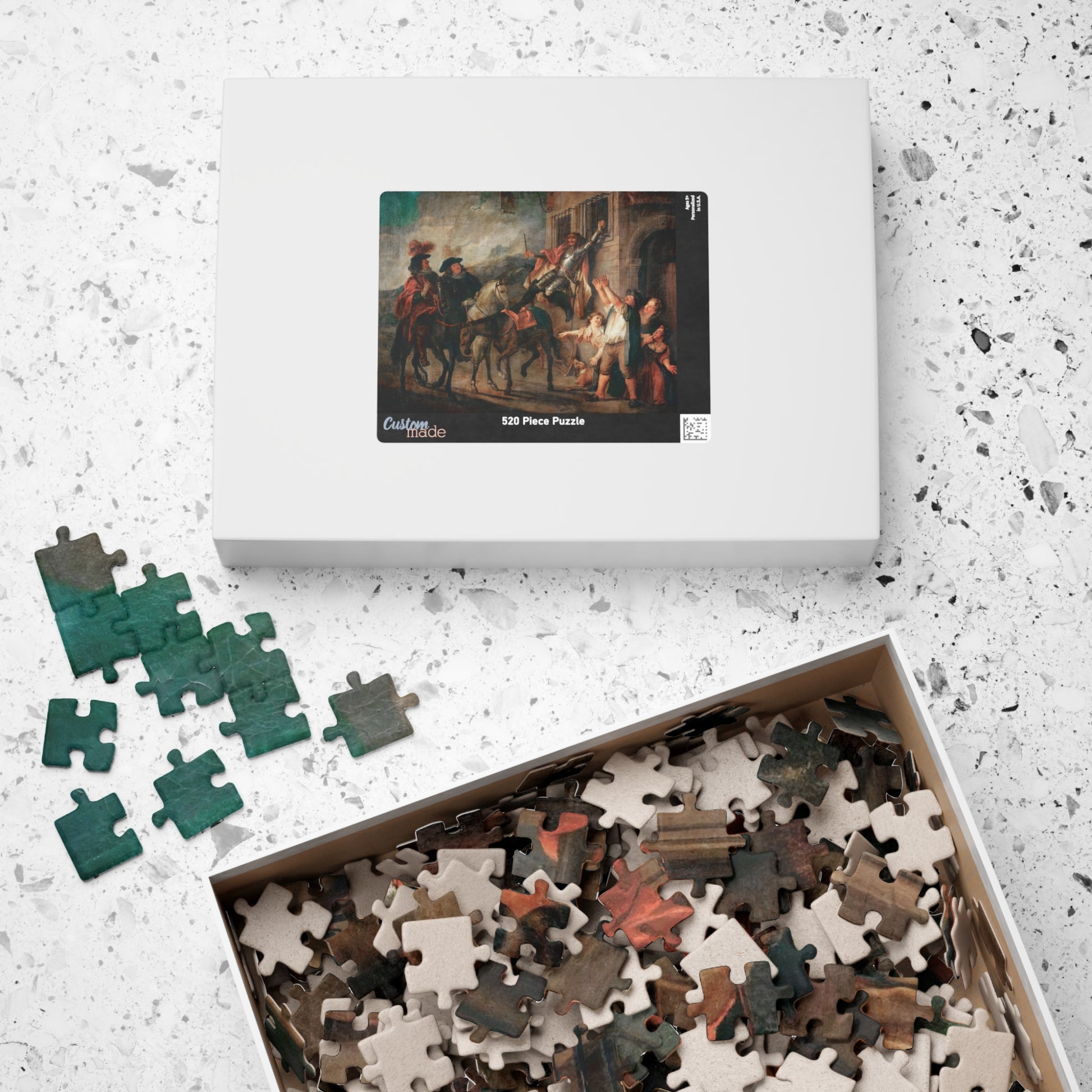 Don Quixote strapped to a window Puzzle | Charles-Antoine Coypel - - 252 pcs (Horizontal) - 