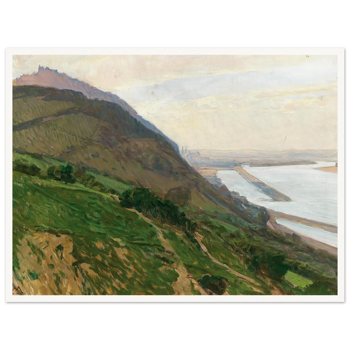 Donauansicht Art Print | Carl Moll - Framed Poster - 30x40 cm / 12x16″ - Black frame