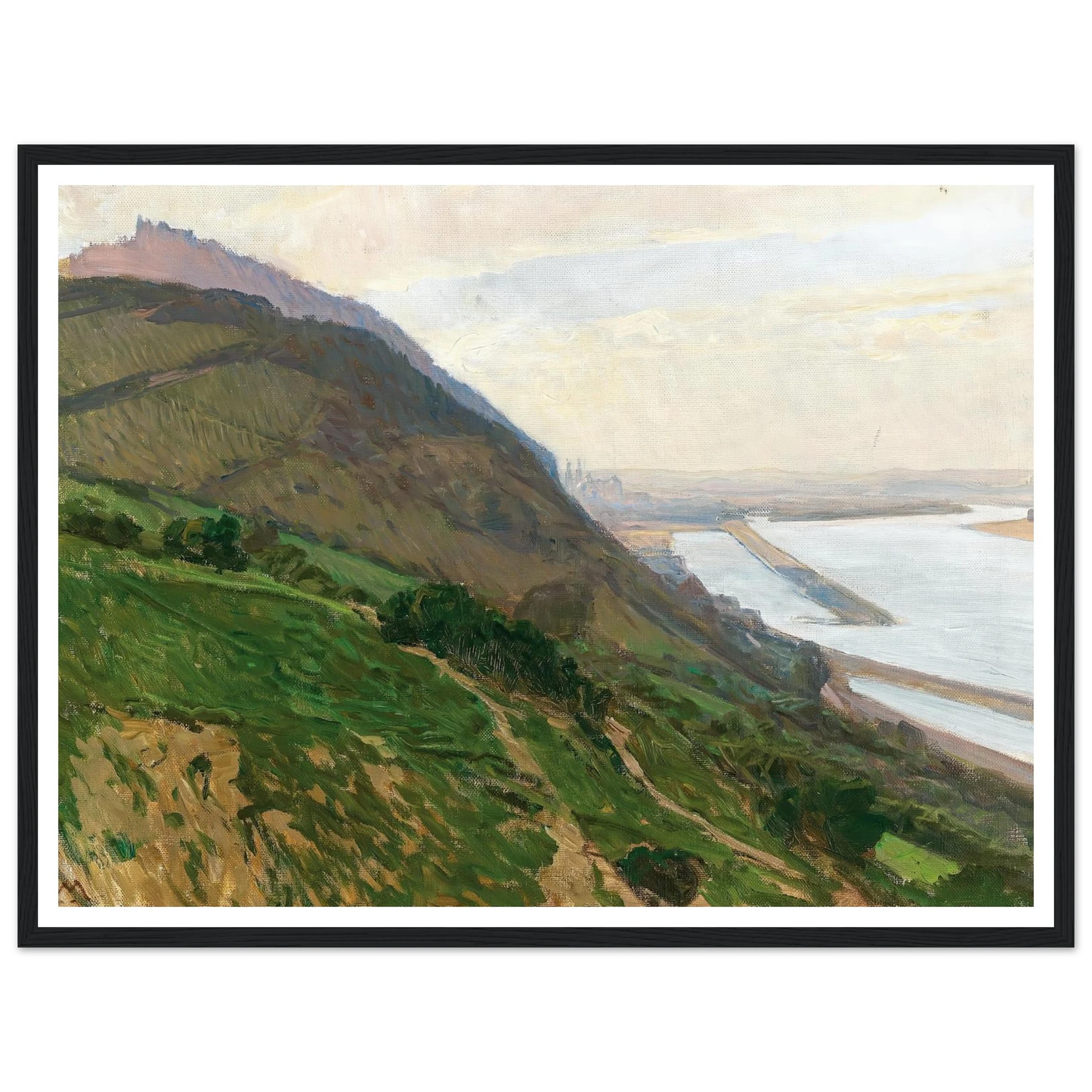 Donauansicht Art Print | Carl Moll - Framed Poster - 30x40 cm / 12x16″ - Black frame