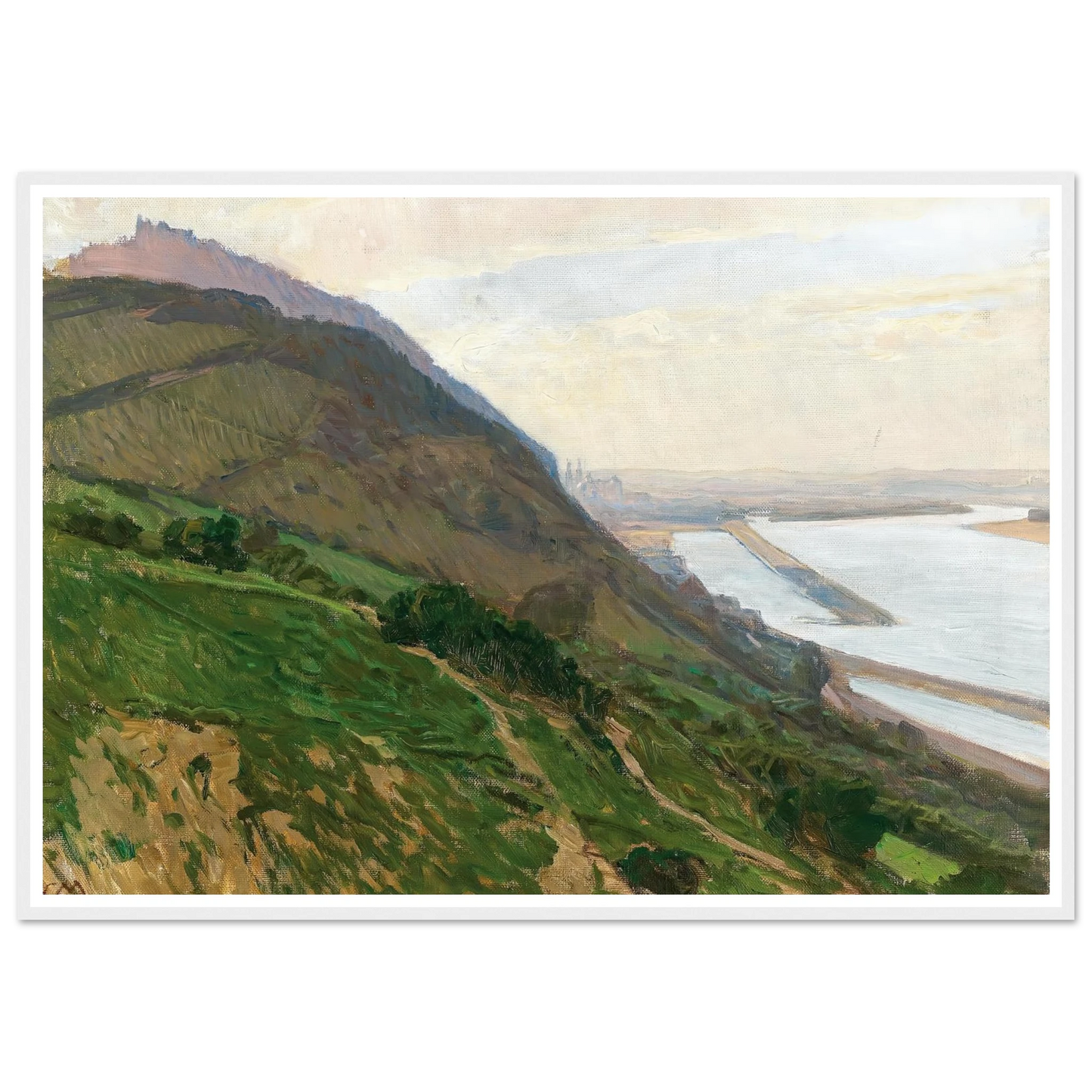 Donauansicht Art Print | Carl Moll - Framed Poster - 30x40 cm / 12x16″ - Black frame