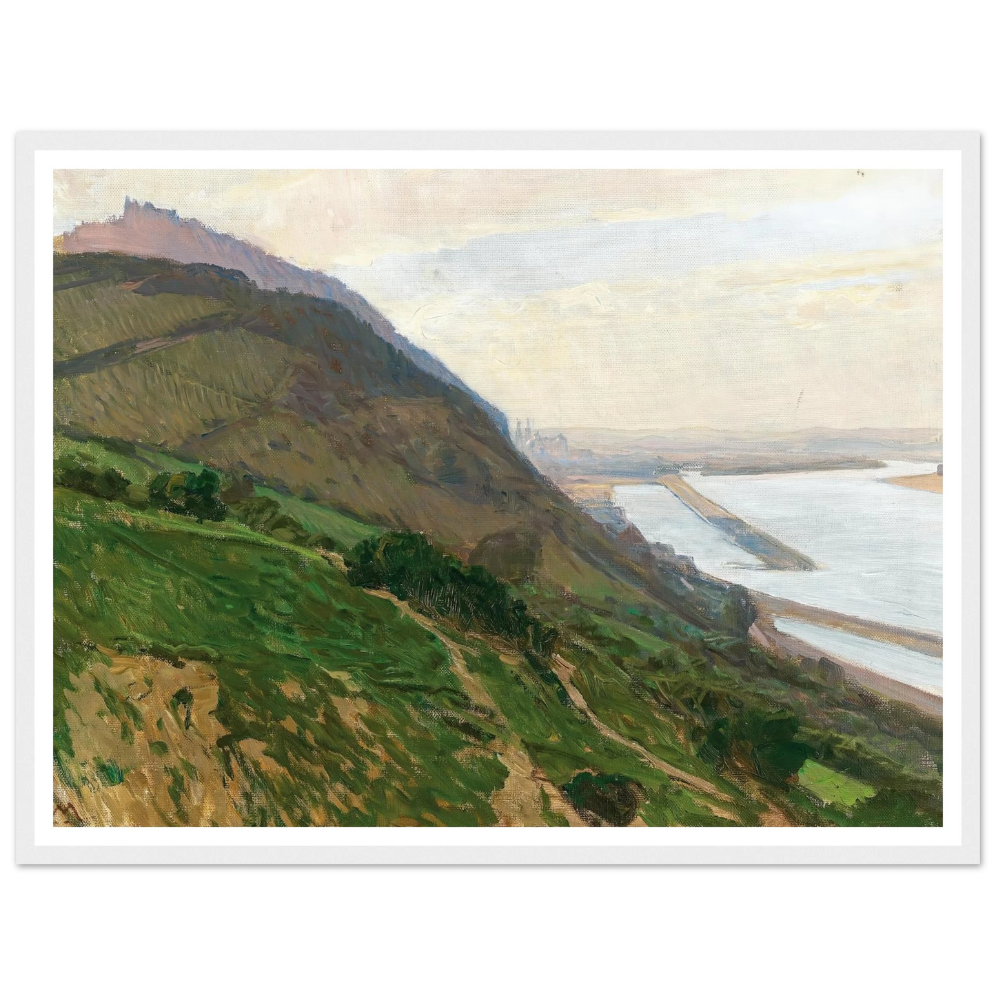 Donauansicht Art Print | Carl Moll - Framed Poster - 30x40 cm / 12x16″ - Black frame