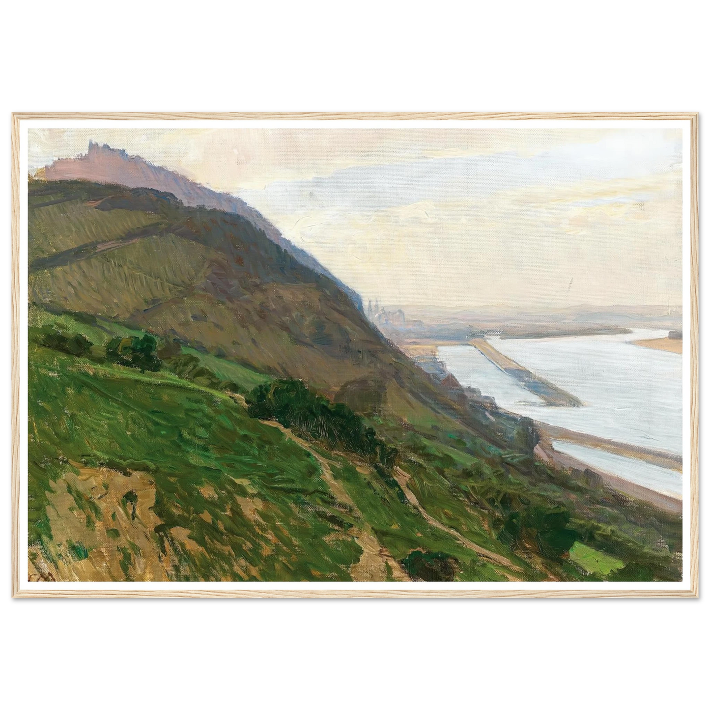 Donauansicht Art Print | Carl Moll - Framed Poster - 30x40 cm / 12x16″ - Black frame