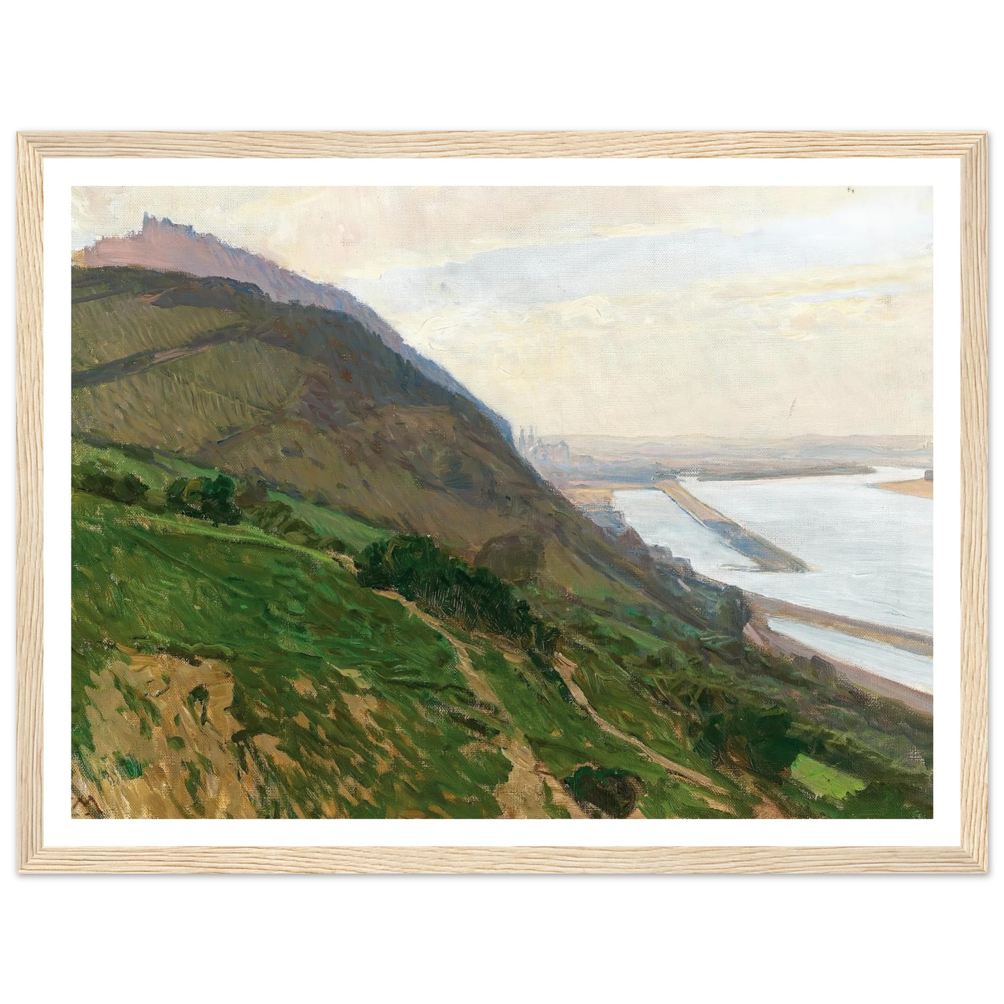 Donauansicht Art Print | Carl Moll - Framed Poster - 30x40 cm / 12x16″ - Black frame