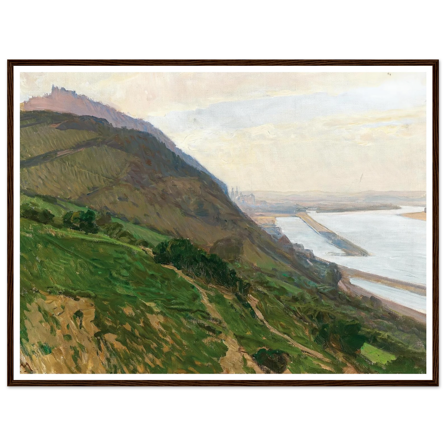 Donauansicht Art Print | Carl Moll - Framed Poster - 30x40 cm / 12x16″ - Black frame