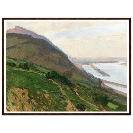 Donauansicht Art Print | Carl Moll - Framed Poster - 30x40 cm / 12x16″ - Black frame