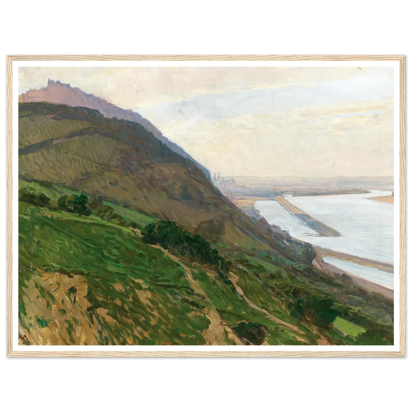 Donauansicht Art Print | Carl Moll - Framed Poster - 30x40 cm / 12x16″ - Black frame