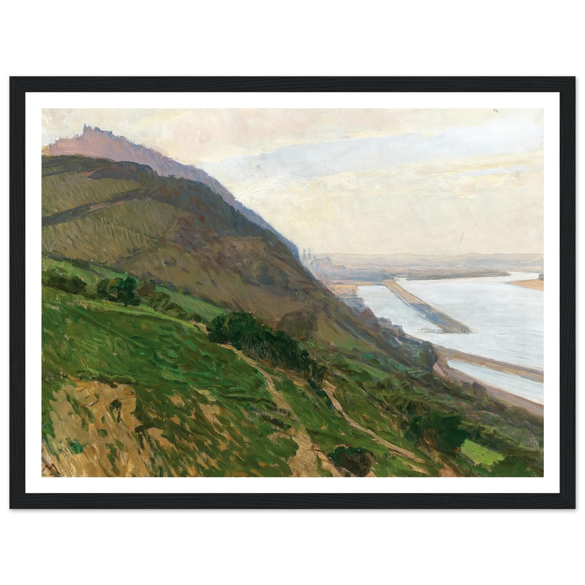 Donauansicht Art Print | Carl Moll - Framed Poster - 30x40 cm / 12x16″ - Black frame