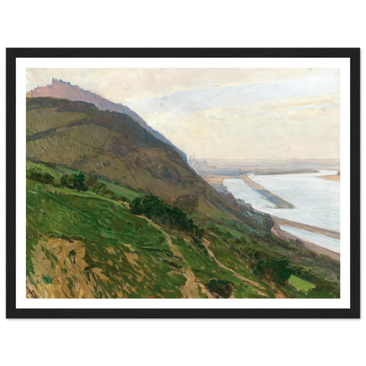 Donauansicht Art Print | Carl Moll - Framed Poster - 30x40 cm / 12x16″ - Black frame
