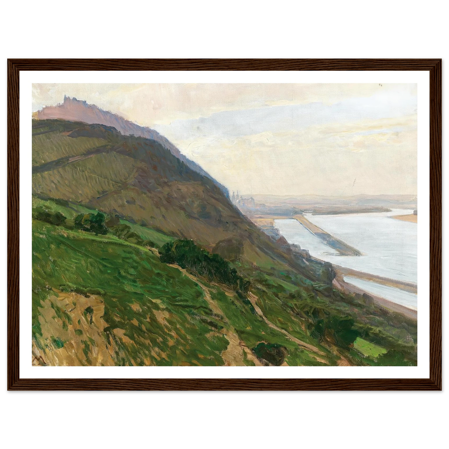 Donauansicht Art Print | Carl Moll - Framed Poster - 30x40 cm / 12x16″ - Black frame