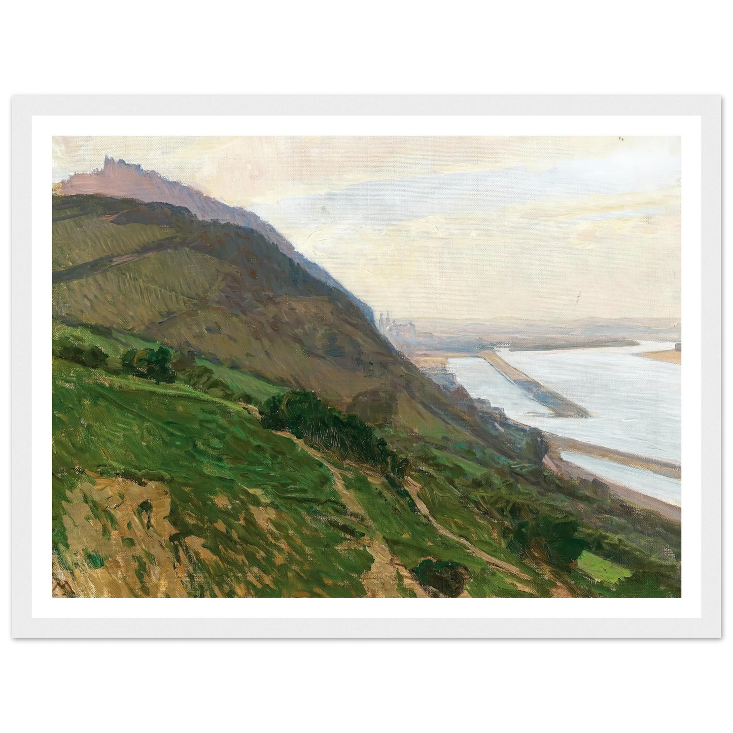 Donauansicht Art Print | Carl Moll - Framed Poster - 30x40 cm / 12x16″ - Black frame