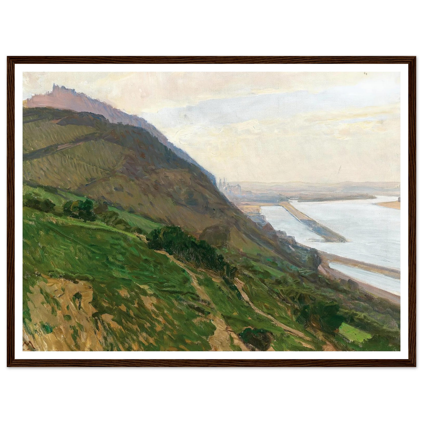 Donauansicht Art Print | Carl Moll - Framed Poster - 30x40 cm / 12x16″ - Black frame