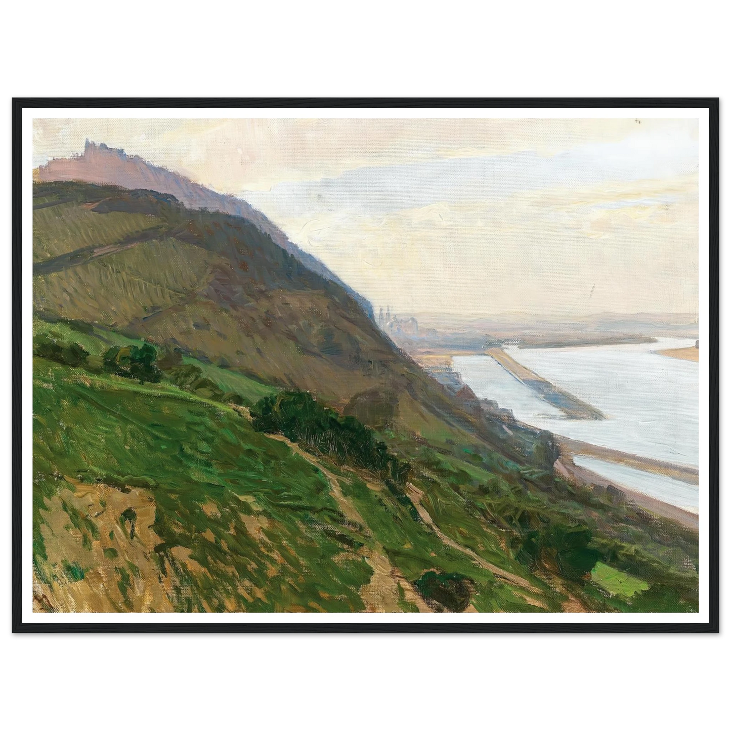 Donauansicht Art Print | Carl Moll - Framed Poster - 30x40 cm / 12x16″ - Black frame