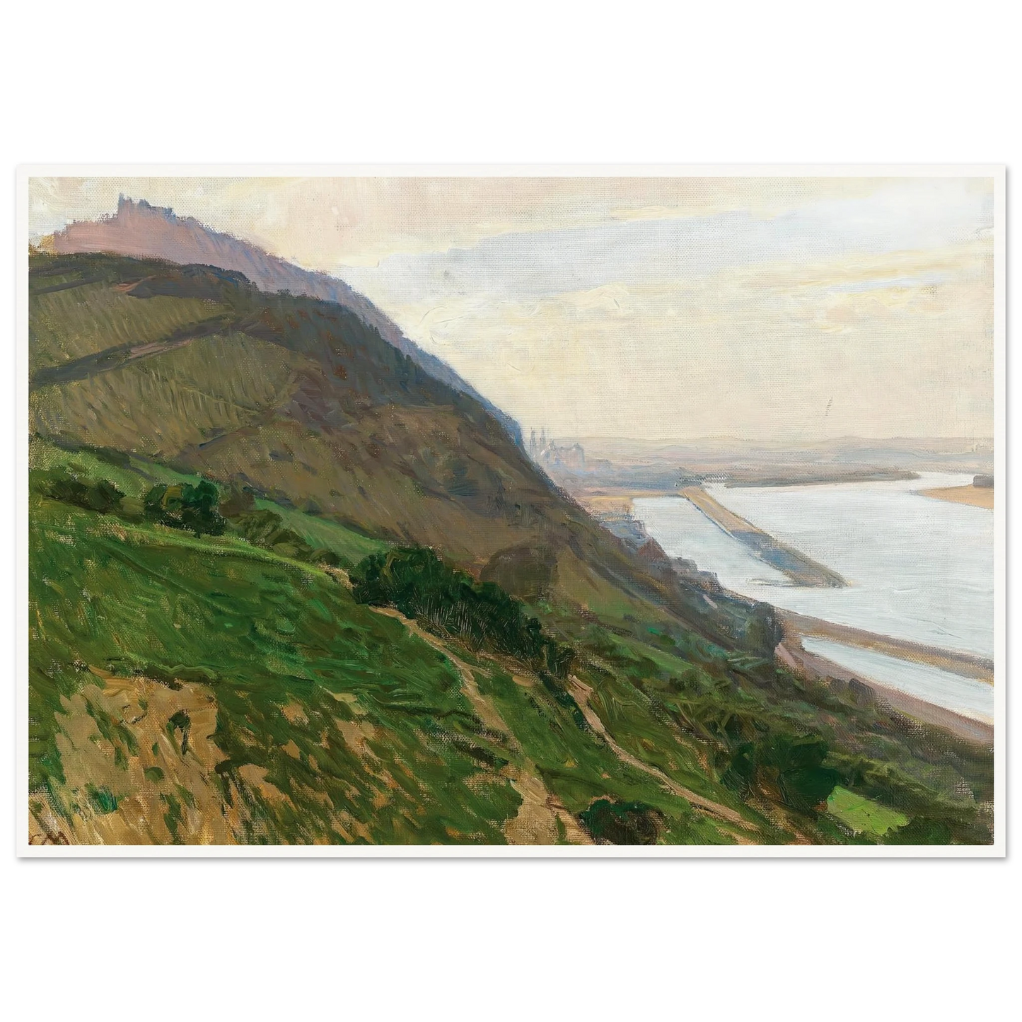 Donauansicht Art Print | Carl Moll - Framed Poster - 30x40 cm / 12x16″ - Black frame