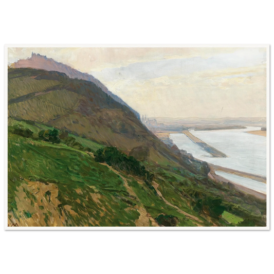 Donauansicht Art Print | Carl Moll - Framed Poster - 30x40 cm / 12x16″ - Black frame