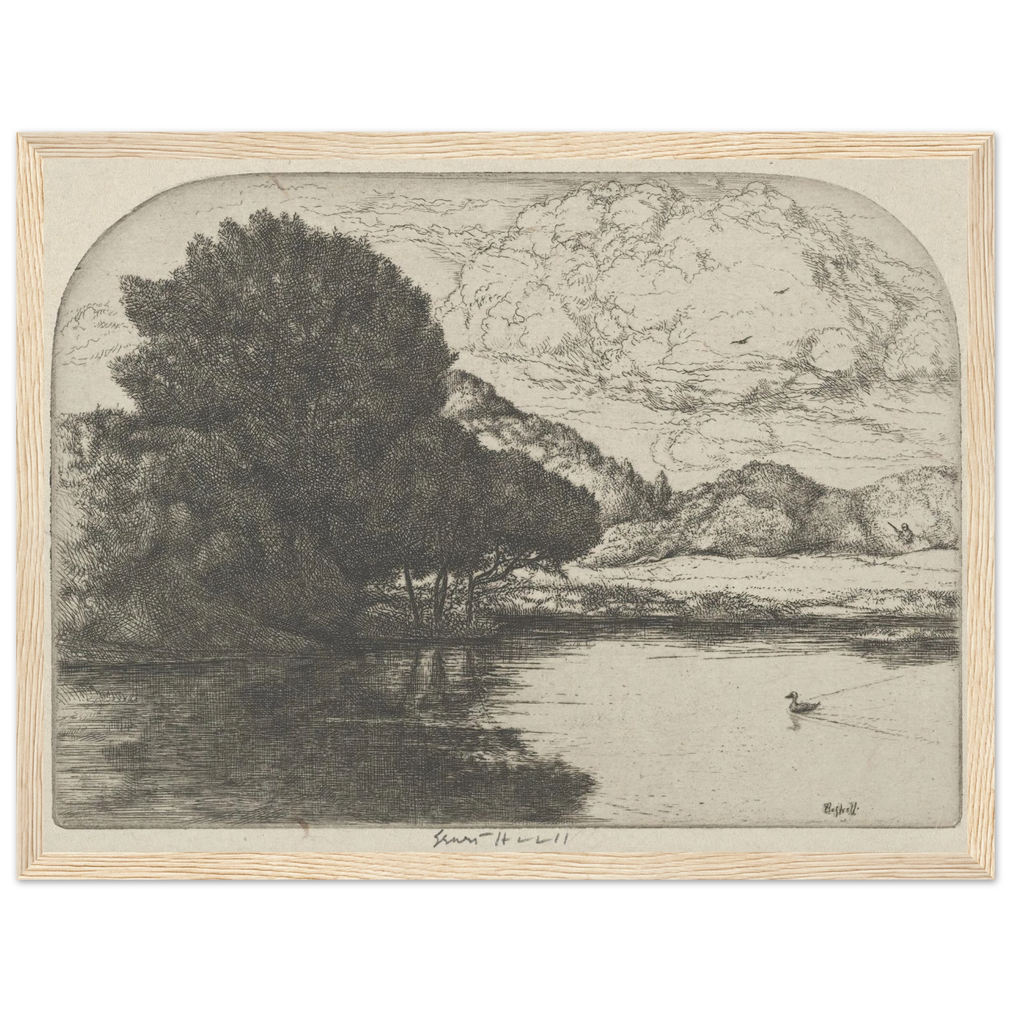 Doomed Duck (1900-1925) Art Print | Ernest Haskell - Framed Poster - 30x40 cm / 12x16″ - Black frame