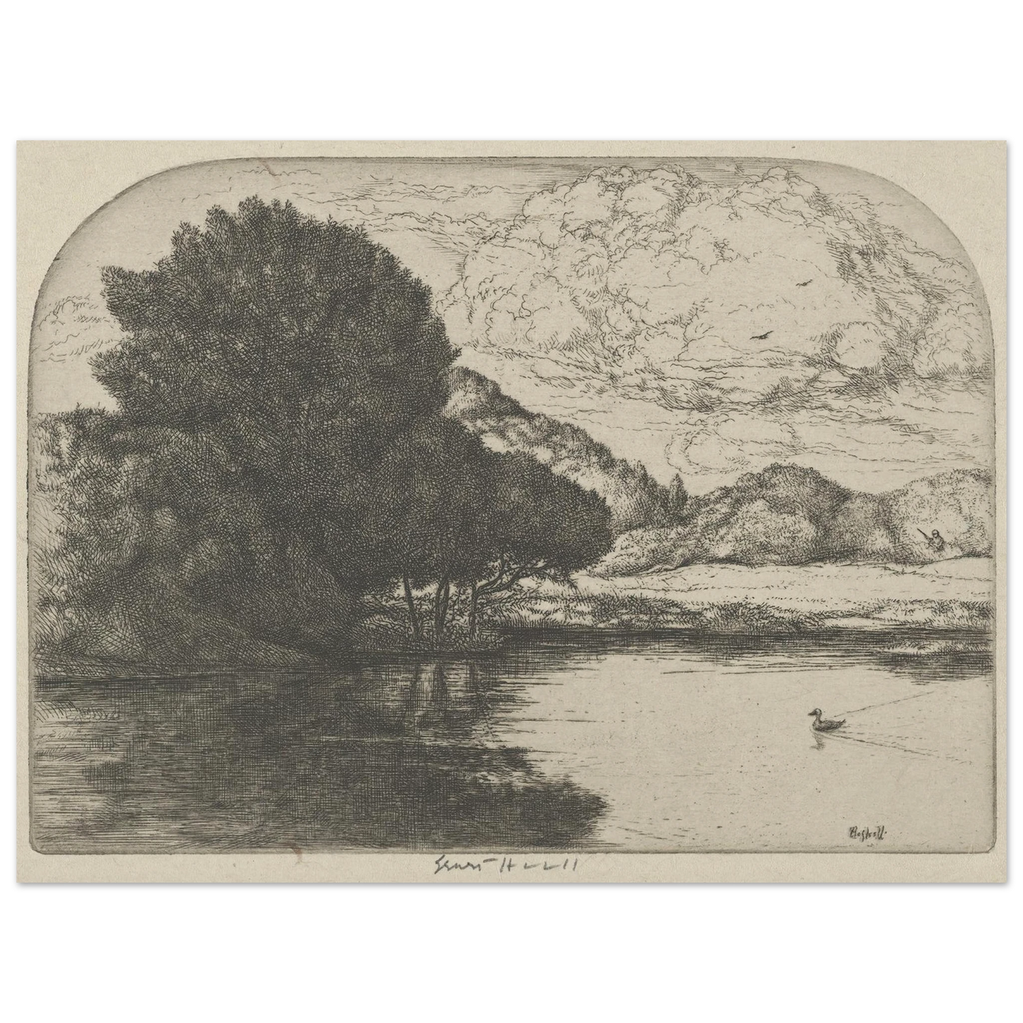 Doomed Duck (1900-1925) Art Print | Ernest Haskell - Framed Poster - 30x40 cm / 12x16″ - Black frame