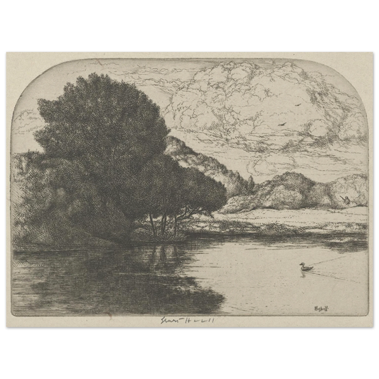 Doomed Duck (1900-1925) Art Print | Ernest Haskell - Framed Poster - 30x40 cm / 12x16″ - Black frame