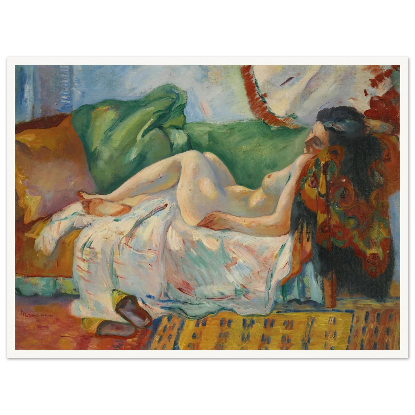 Dormeuse Art Print | Henri Manguin - Framed Poster - 30x40 cm / 12x16″ - Black frame