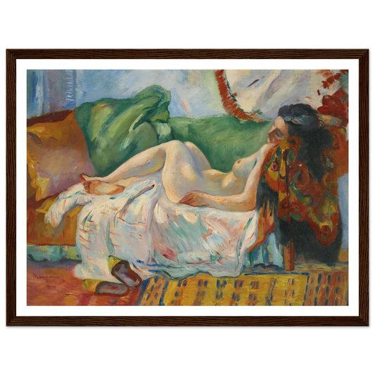 Dormeuse Art Print | Henri Manguin - Framed Poster - 30x40 cm / 12x16″ - Black frame