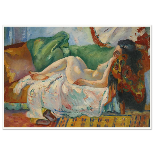 Dormeuse Art Print | Henri Manguin - Framed Poster - 30x40 cm / 12x16″ - Black frame