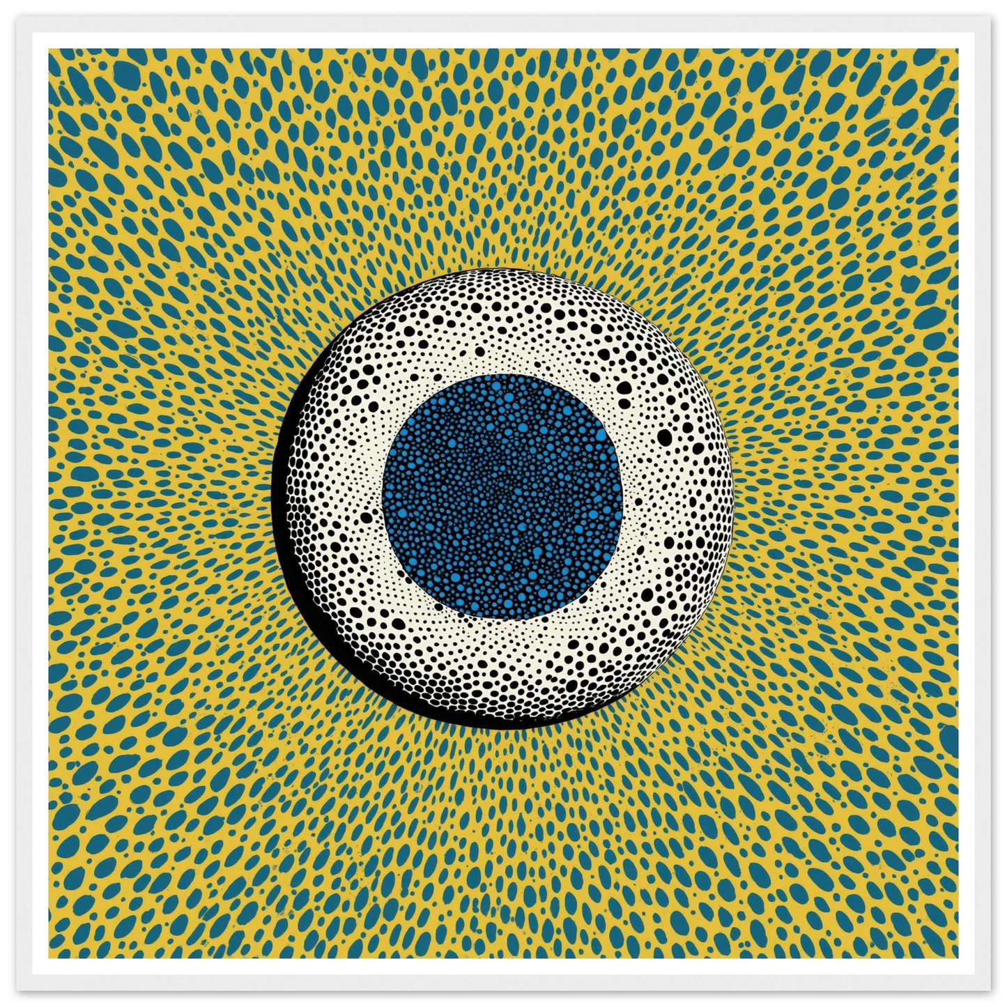 Dot Matrix Focus - Framed Poster - 30x30 cm / 12x12″ - Black frame