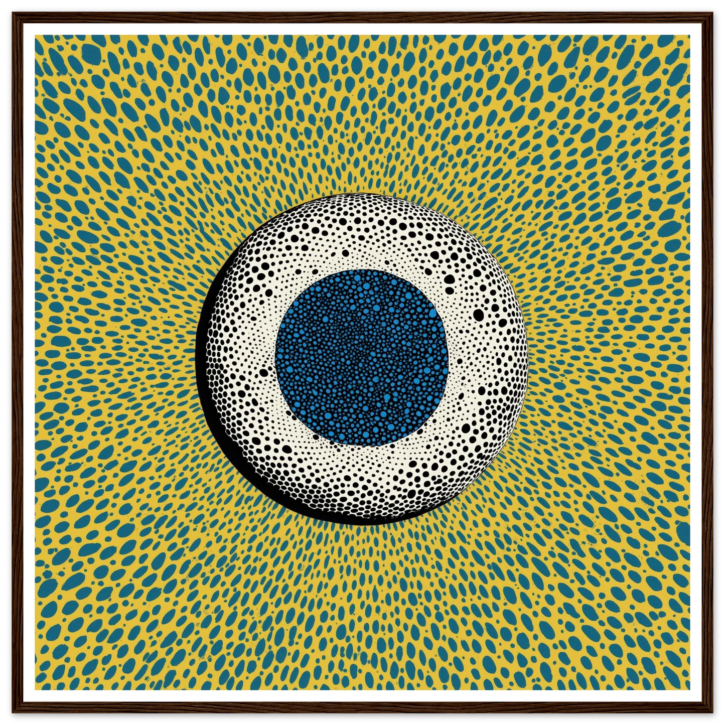 Dot Matrix Focus - Framed Poster - 30x30 cm / 12x12″ - Black frame