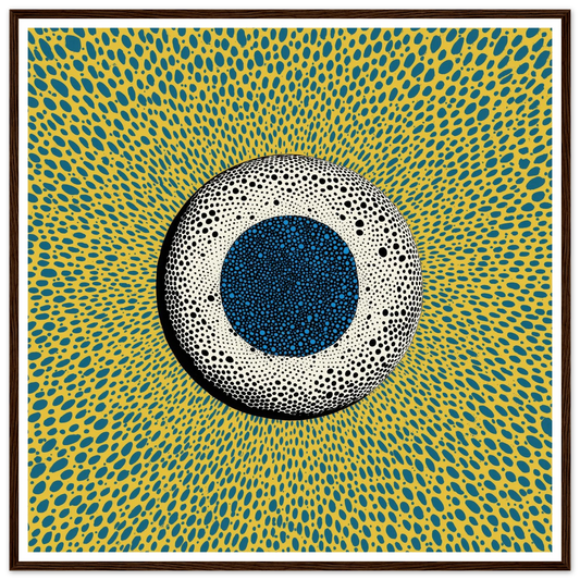 Dot Matrix Focus - Framed Poster - 30x30 cm / 12x12″ - Black frame