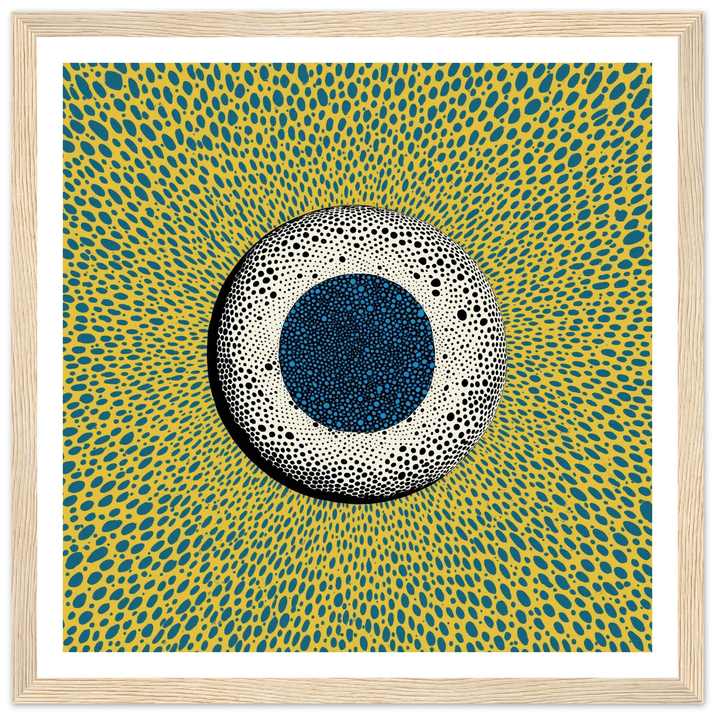 Dot Matrix Focus - Framed Poster - 30x30 cm / 12x12″ - Black frame