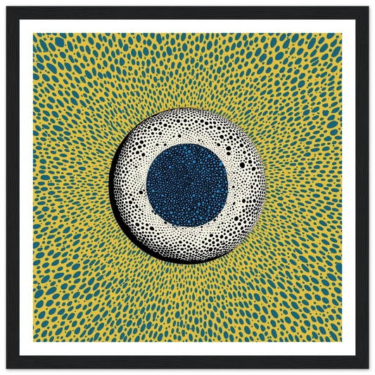 Dot Matrix Focus - Framed Poster - 30x30 cm / 12x12″ - Black frame