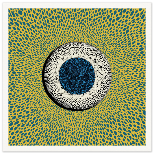 Dot Matrix Focus - Framed Poster - 30x30 cm / 12x12″ - Black frame