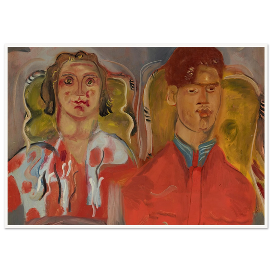 Double portrait No. 2 (Katharine and Anthony West) (1937) Art Print | Frances Hodgkins - Framed Poster - 30x40 cm / 12x16″ - Black frame