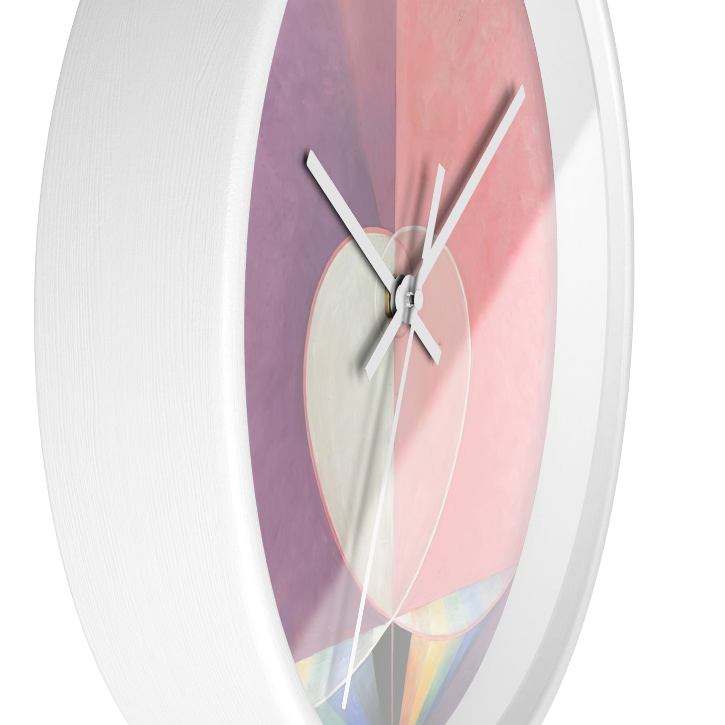 Doves No. 2 Wall Clock | Hilma af Klint - White - White Base - 10"