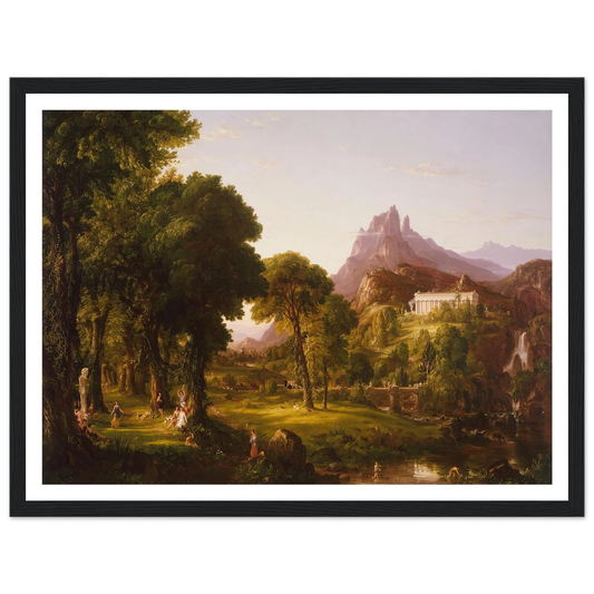Dream of Arcadia Art Print | Thomas Cole - Framed Poster - 30x40 cm / 12x16″ - Black frame