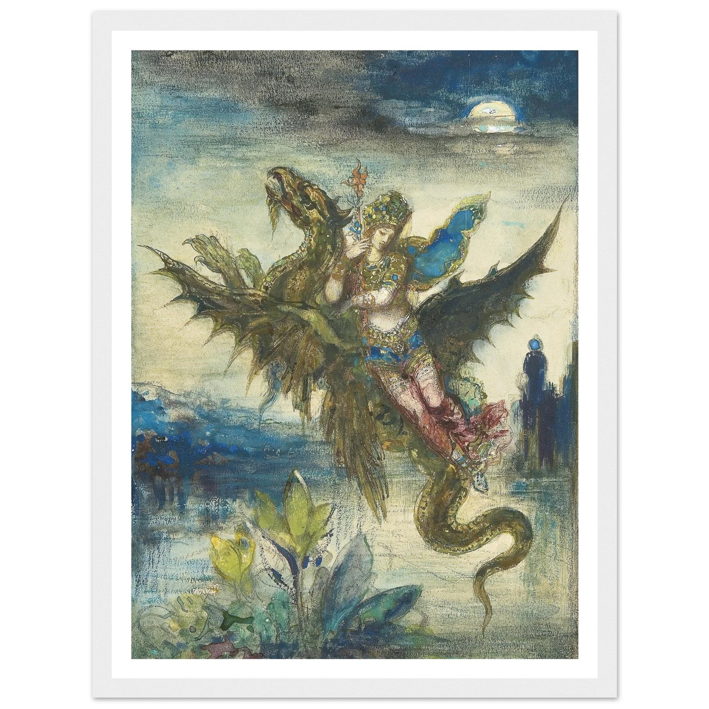 Dream Of The Orient Art Print | Gustave Moreau - Framed Poster - 30x40 cm / 12x16″ - Black frame