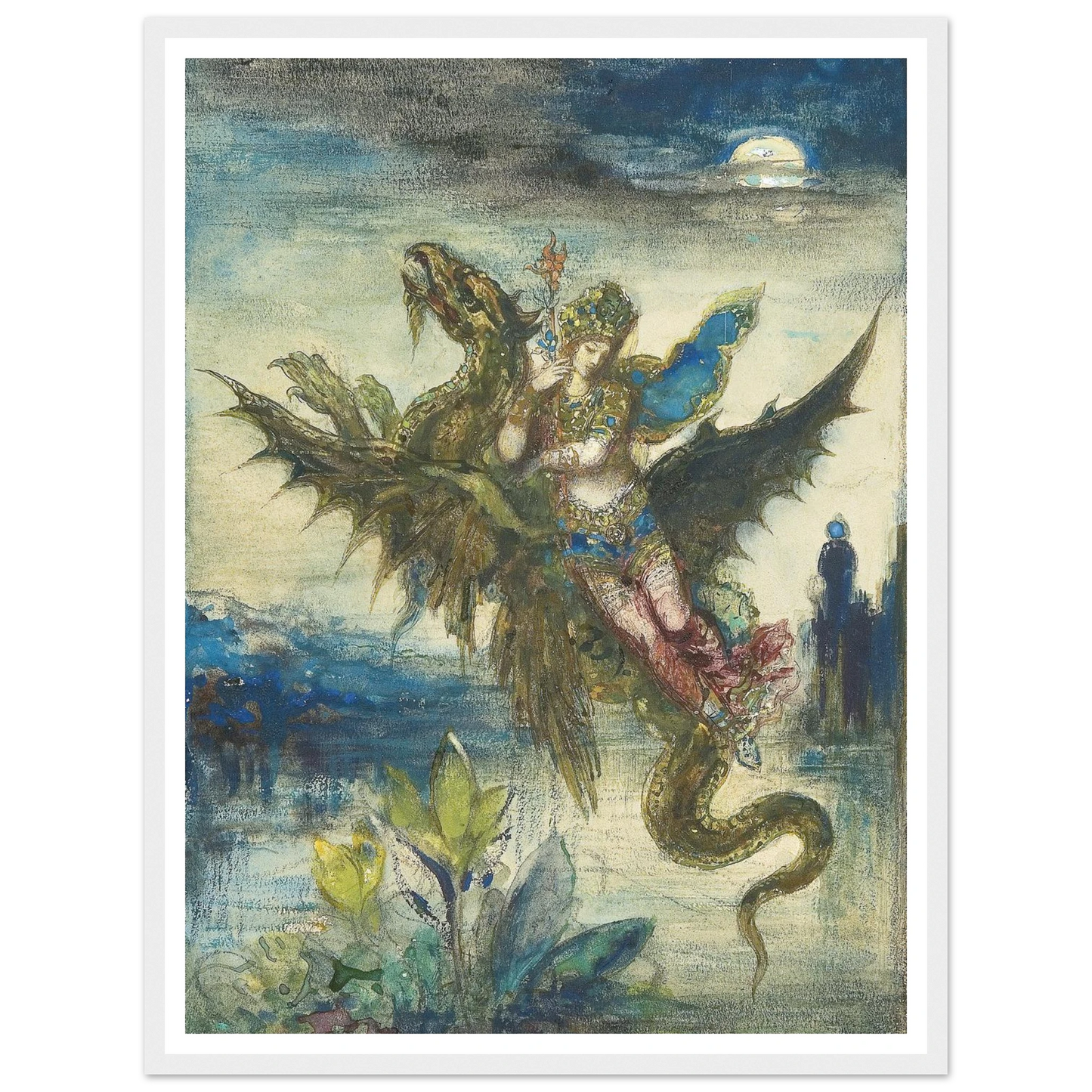 Dream Of The Orient Art Print | Gustave Moreau - Framed Poster - 30x40 cm / 12x16″ - Black frame