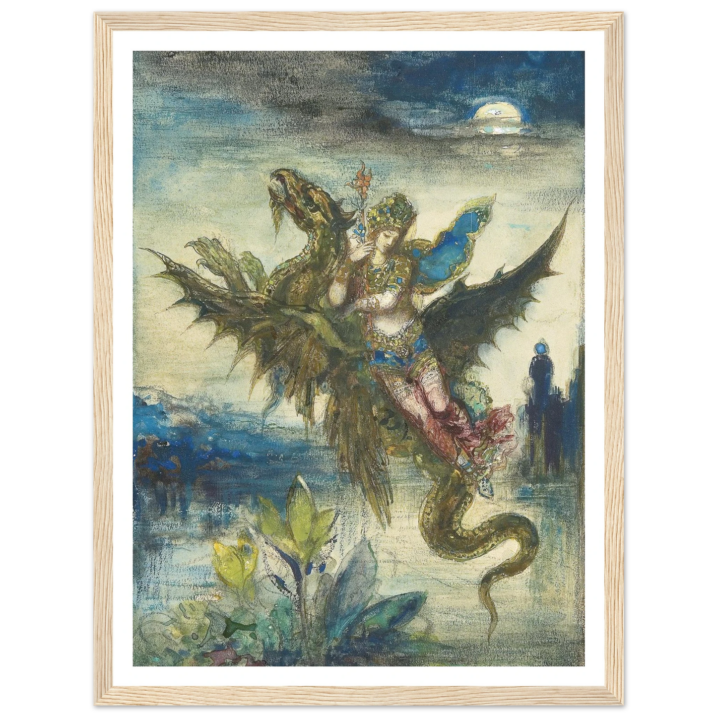 Dream Of The Orient Art Print | Gustave Moreau - Framed Poster - 30x40 cm / 12x16″ - Black frame