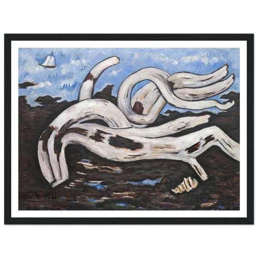 Driftwood on the Bagaduce (1939–40) Art Print | Marsden Hartley - Framed Poster - 30x40 cm / 12x16″ - Black frame