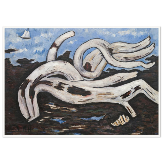 Driftwood on the Bagaduce (1939–40) Art Print | Marsden Hartley - Framed Poster - 30x40 cm / 12x16″ - Black frame