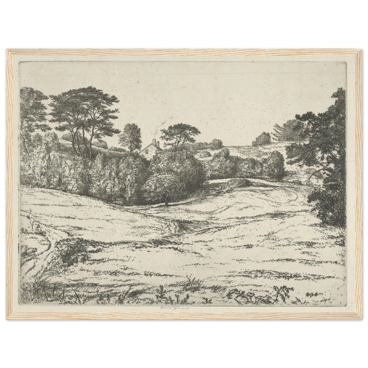 Dromore Vale (1900-1925) Art Print | Ernest Haskell - Framed Poster - 30x40 cm / 12x16″ - Black frame