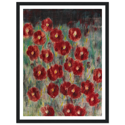 Dunkle Cosmeen (1935) Art Print | Christian Rohlfs - Framed Poster - 30x40 cm / 12x16″ - Black frame