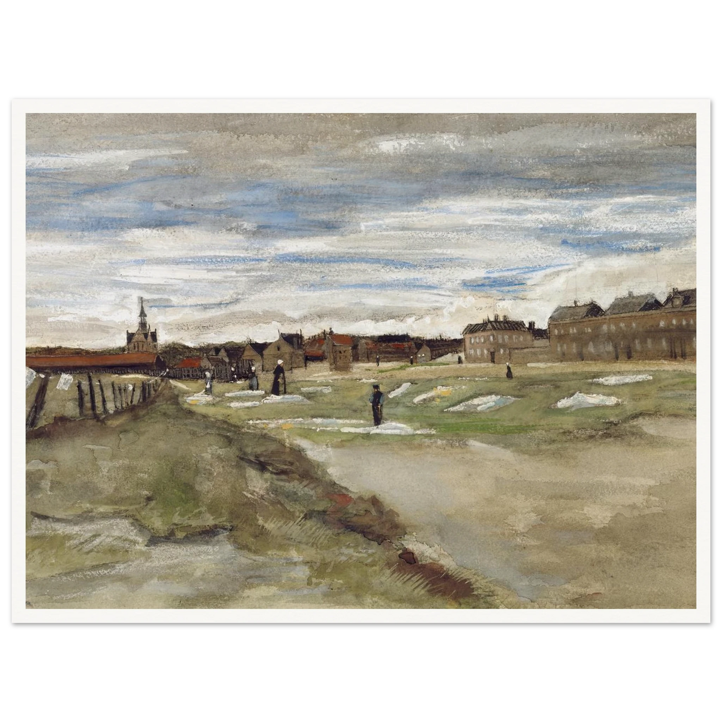 Bleachery at Scheveningen (1882) Art Print | Vincent van Gogh-Quipham Collections