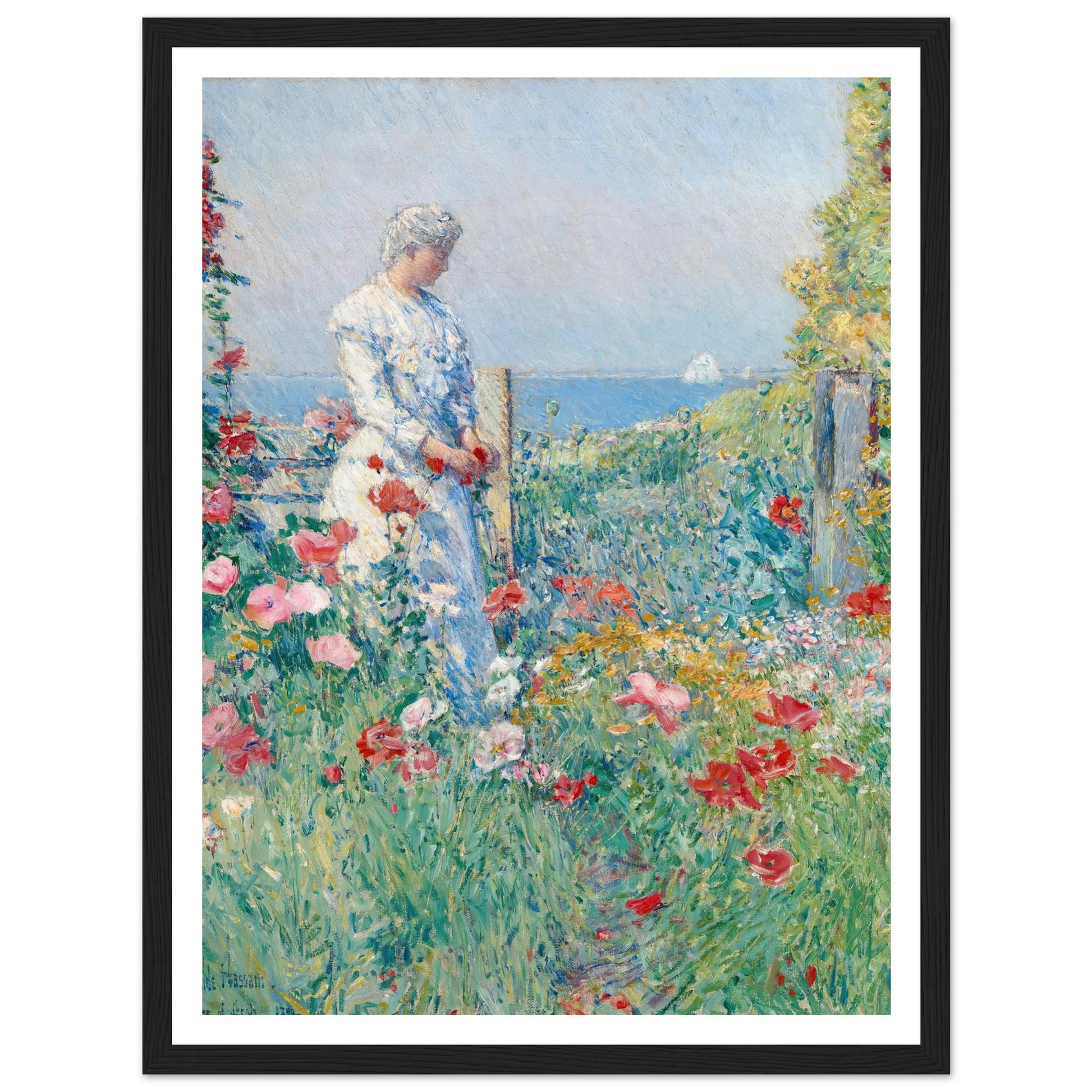In the Garden (Celia Thaxter in Her Garden) (1892) Art Print | Childe Hassam-Quipham Collections