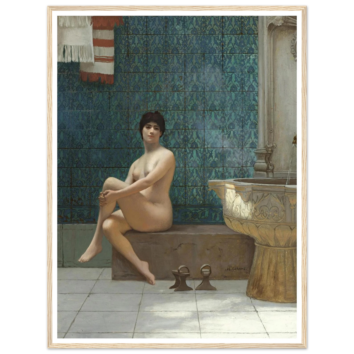 Baigneuse À La Piscine De Brousse Art Print | Jean Leon Gerome-Quipham Collections